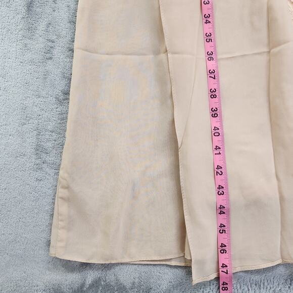 Formal Dress Jacket Set Size 10 Champagne Gold Beaded Lace Chiffon Sheath Party - Picture 3 of 14